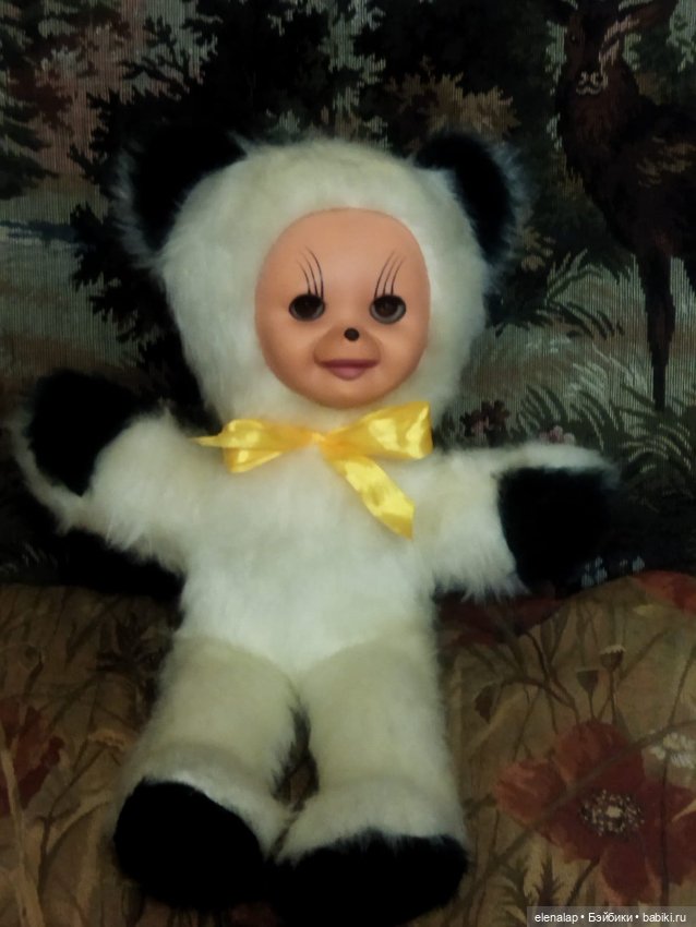 Немецкий винтажный мишка с резиновой мордочкой (фото 2)