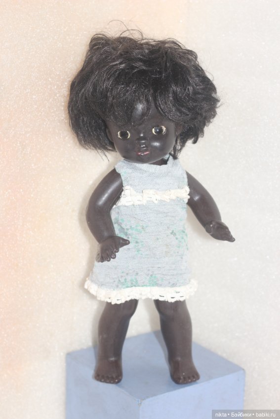 Кукла СССР. Негритянка. Авт. Мотовилова. 35 см. Ранняя