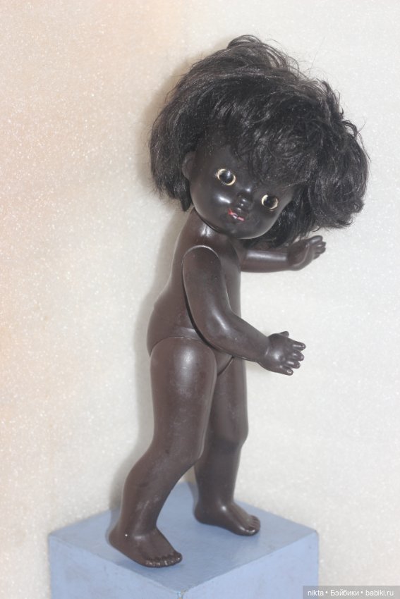 Кукла СССР. Негритянка. Авт. Мотовилова. 35 см. Ранняя (фото 8)