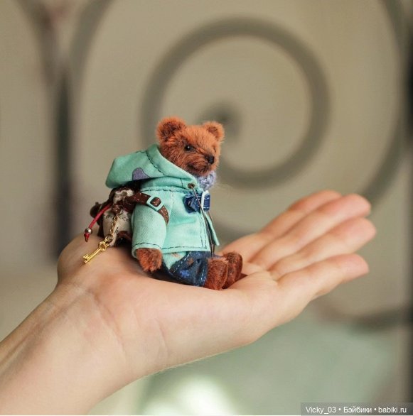 Мягкая игрушка брелок мишка Тедди G01-W3109 