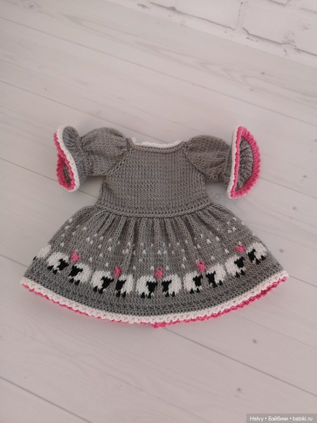Платье с овечками для куклы Паола Рейна (Paola Reina) (фото 2)