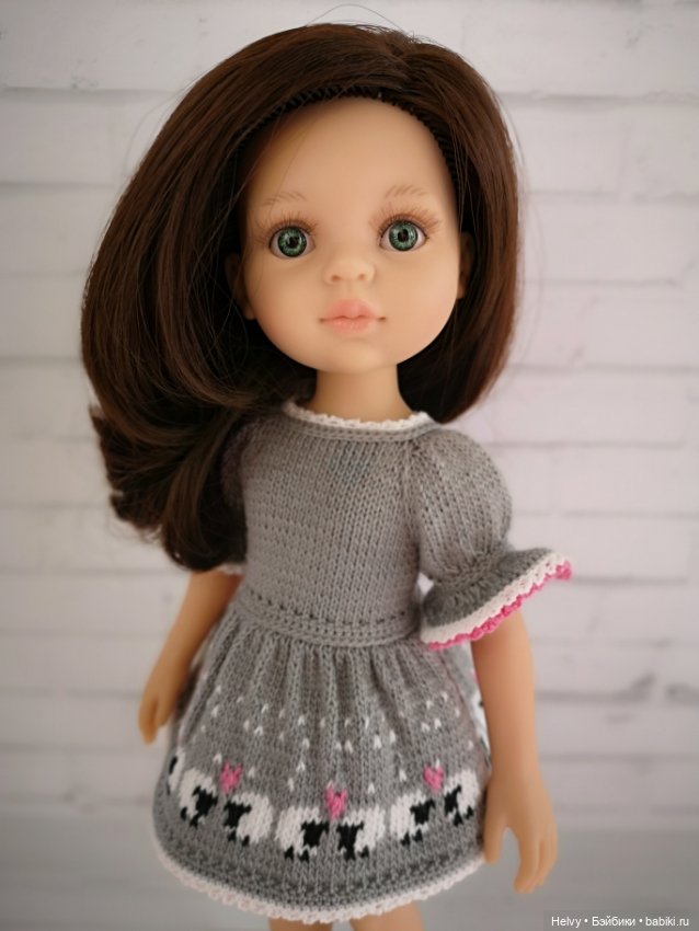 Платье с овечками для куклы Паола Рейна (Paola Reina) (фото 6)
