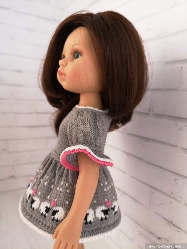 Платье с овечками для куклы Паола Рейна (Paola Reina) (фото 5)