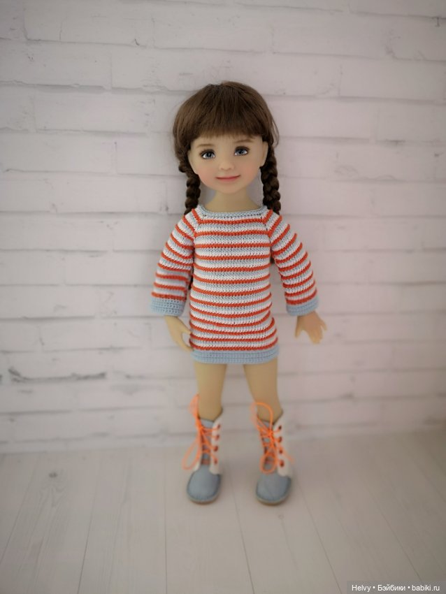 Удлиненный свитер для куклы Paola Reina (Паола Рейна) и Little Darling (Литл Дарлинг) (фото 8)