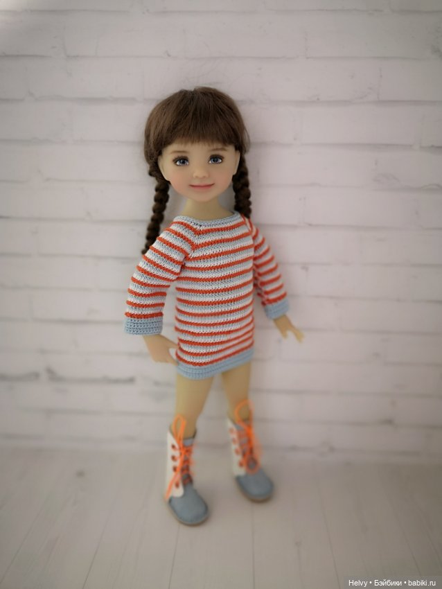 Удлиненный свитер для куклы Paola Reina (Паола Рейна) и Little Darling (Литл Дарлинг) (фото 9)