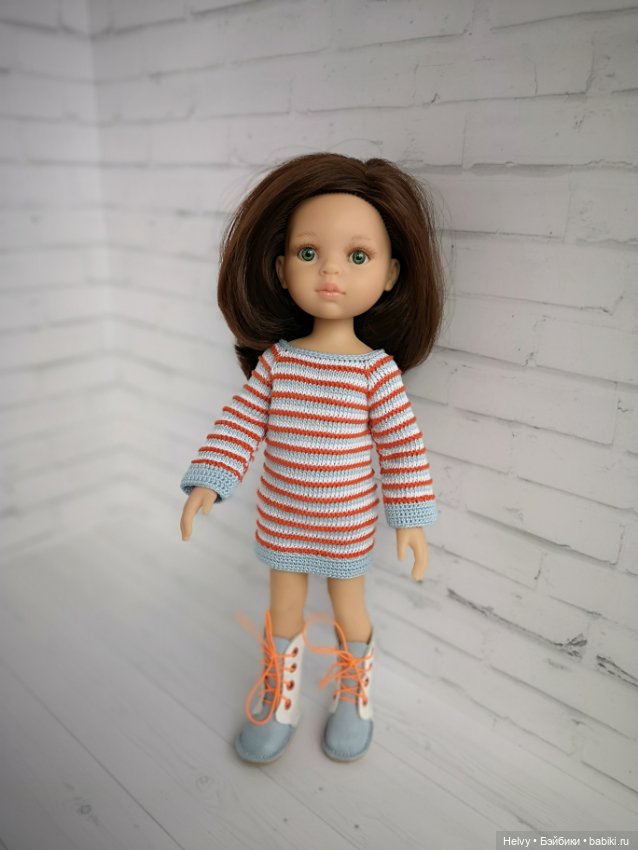 Удлиненный свитер для куклы Paola Reina (Паола Рейна) и Little Darling (Литл Дарлинг) (фото 5)