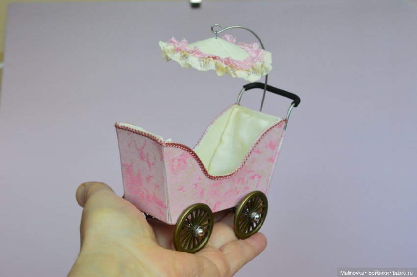 Коляска для двоих маленьких пупсиков (размером примерно 7 см.) (фото 5)