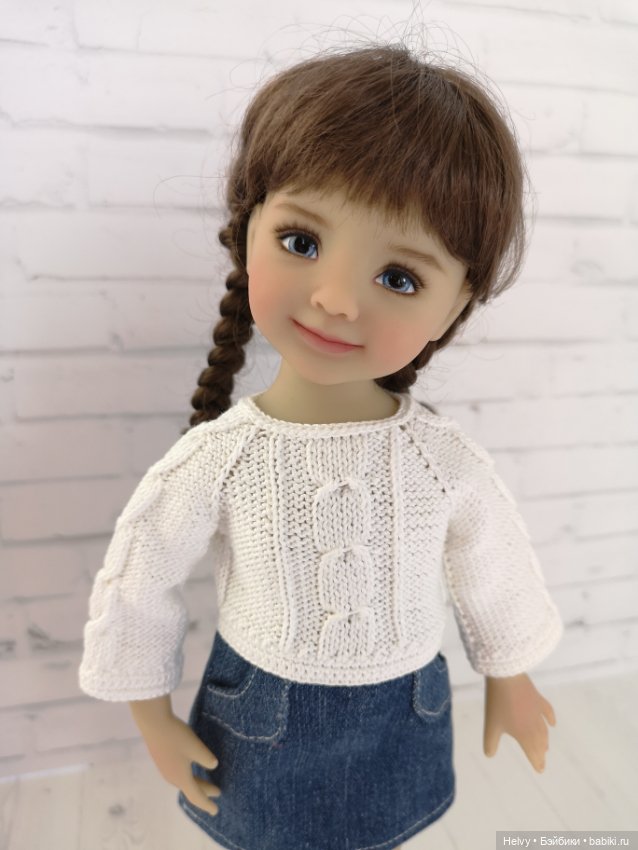 Вязанный свитер для кукол Паола Рейна и Литл Дарлинг (Paola Reina, Little Darling)