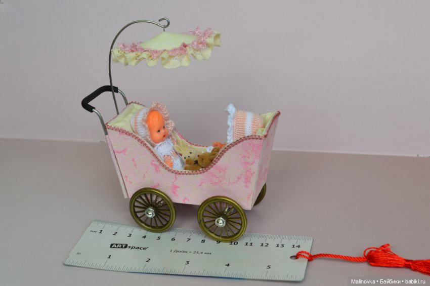 Коляска для двоих маленьких пупсиков (размером примерно 7 см.) (фото 4)