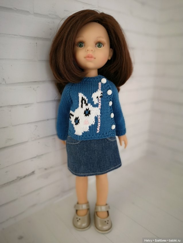 Вязанный свитер для кукол Паола Реина и Литл Дарлинг (Paola Reina и Little Darling) (фото 7)