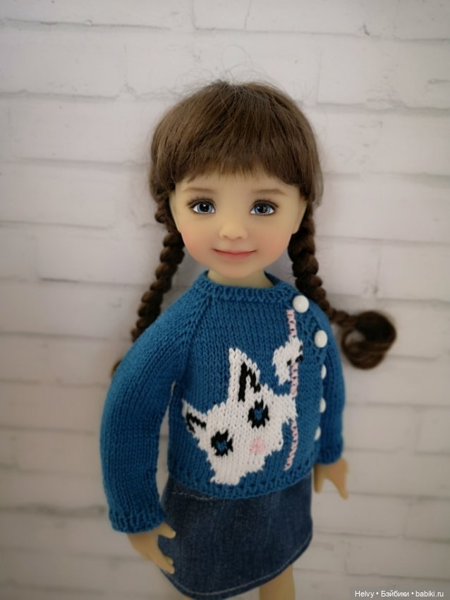 Вязанный свитер для кукол Паола Реина и Литл Дарлинг (Paola Reina и Little Darling)