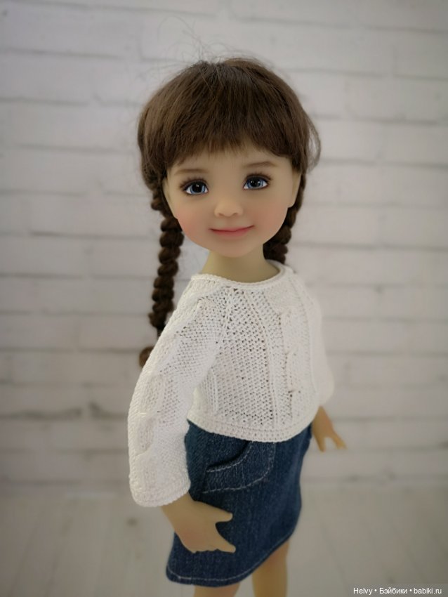 Вязанный свитер для кукол Паола Рейна и Литл Дарлинг (Paola Reina, Little Darling) (фото 3)