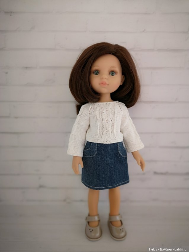 Вязанный свитер для кукол Паола Рейна и Литл Дарлинг (Paola Reina, Little Darling) (фото 6)