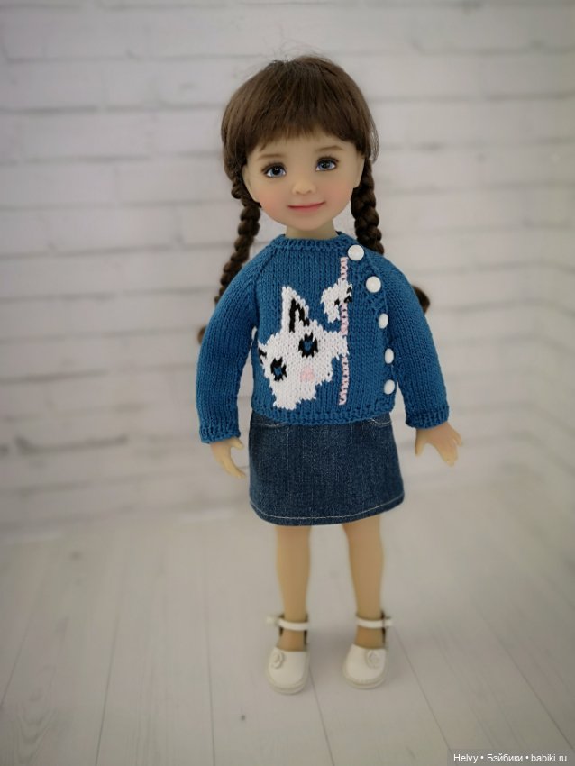 Вязанный свитер для кукол Паола Реина и Литл Дарлинг (Paola Reina и Little Darling) (фото 2)