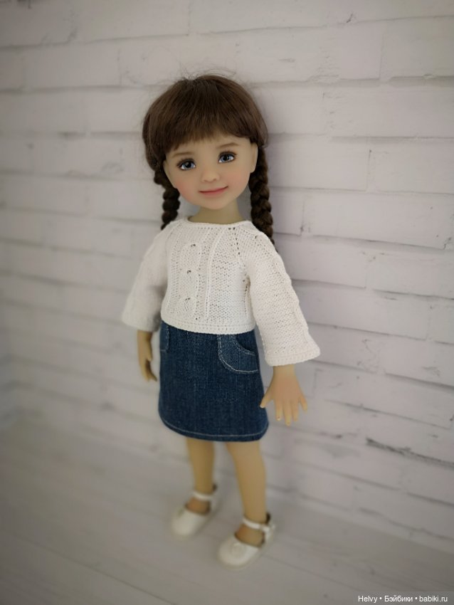 Вязанный свитер для кукол Паола Рейна и Литл Дарлинг (Paola Reina, Little Darling) (фото 2)