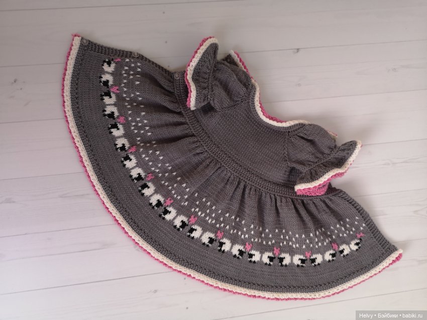 Платье с овечками для больших куколок Meadowdolls (46 см) (фото 5)