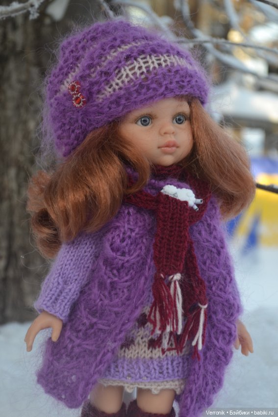 Платье, шапочка, жилет, шарф и чулки для Paola Reina (фото 7)