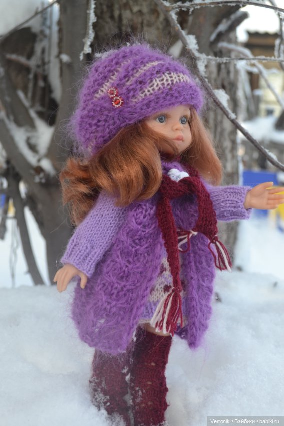 Платье, шапочка, жилет, шарф и чулки для Paola Reina (фото 5)