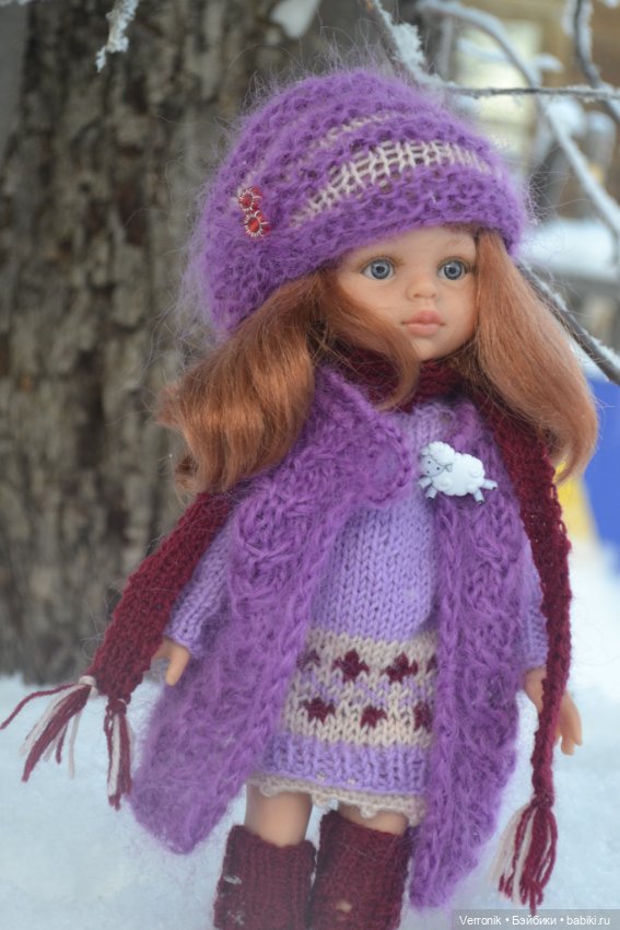 Платье, шапочка, жилет, шарф и чулки для Paola Reina (фото 3)