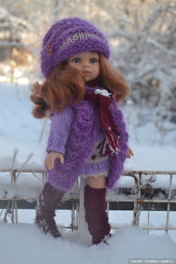 Платье, шапочка, жилет, шарф и чулки для Paola Reina (фото 2)