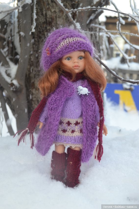 Платье, шапочка, жилет, шарф и чулки для Paola Reina (фото 4)