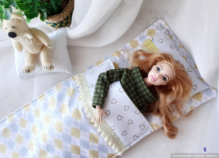 Спальные мешки для кукол 1:6 30 см Барби Блайз Постель для кукол (фото 6)