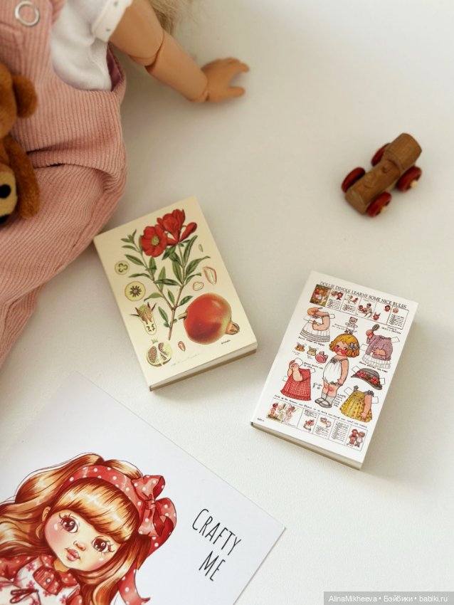 Книги для кукол и румбоксов с красивыми иллюстрациями, 1/4, 1/6