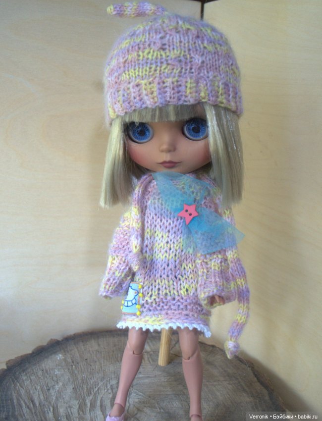 Комплект одежды для куклы Блайз ( Blythe). "Зефирка"