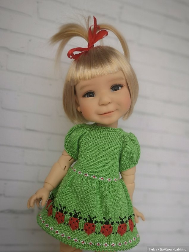 Платье с божьими коровками для Meadowdolls moppets 38 см (фото 3)
