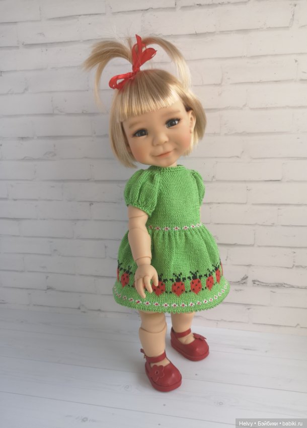 Платье с божьими коровками для Meadowdolls moppets 38 см (фото 2)