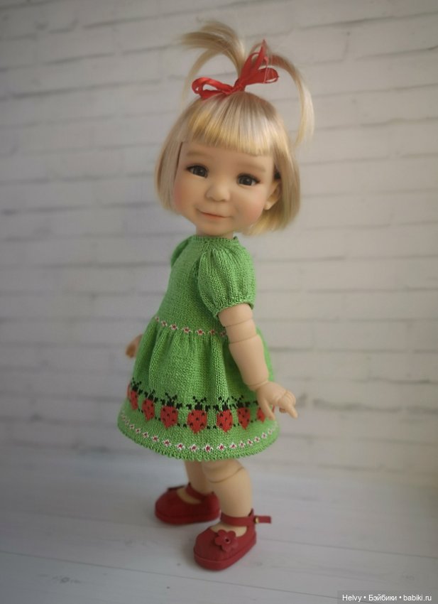 Платье с божьими коровками для Meadowdolls moppets 38 см