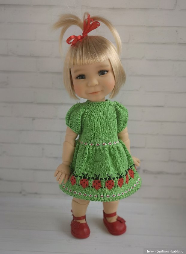 Платье с божьими коровками для Meadowdolls moppets 38 см (фото 4)