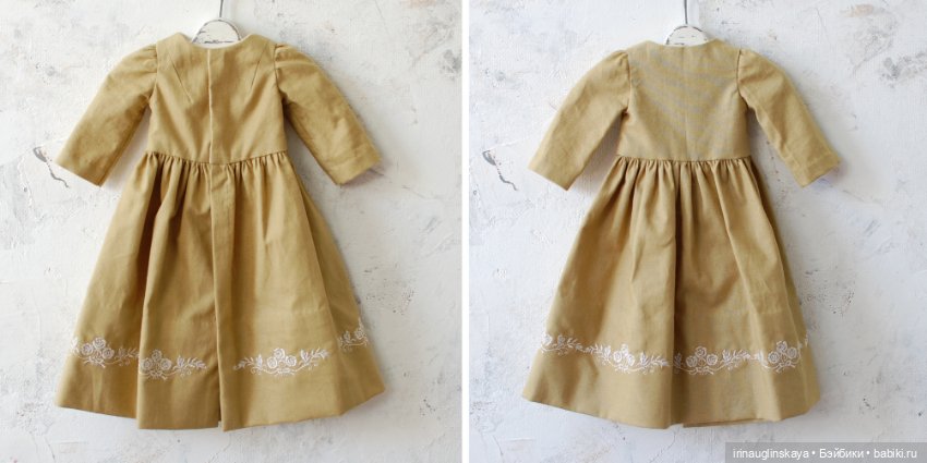 Верхнее платье для немецкой куклы 40 см