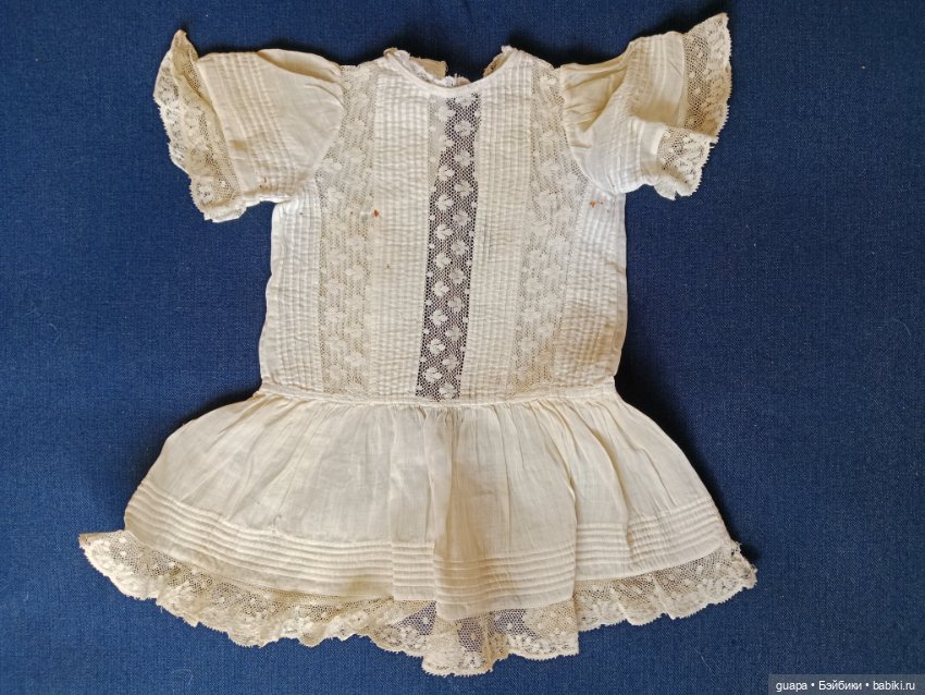 Антикварное фабричное платье для куклы 1