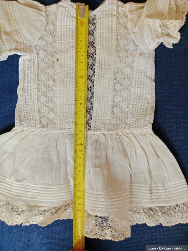 Антикварное фабричное платье для куклы 1 (фото 5)