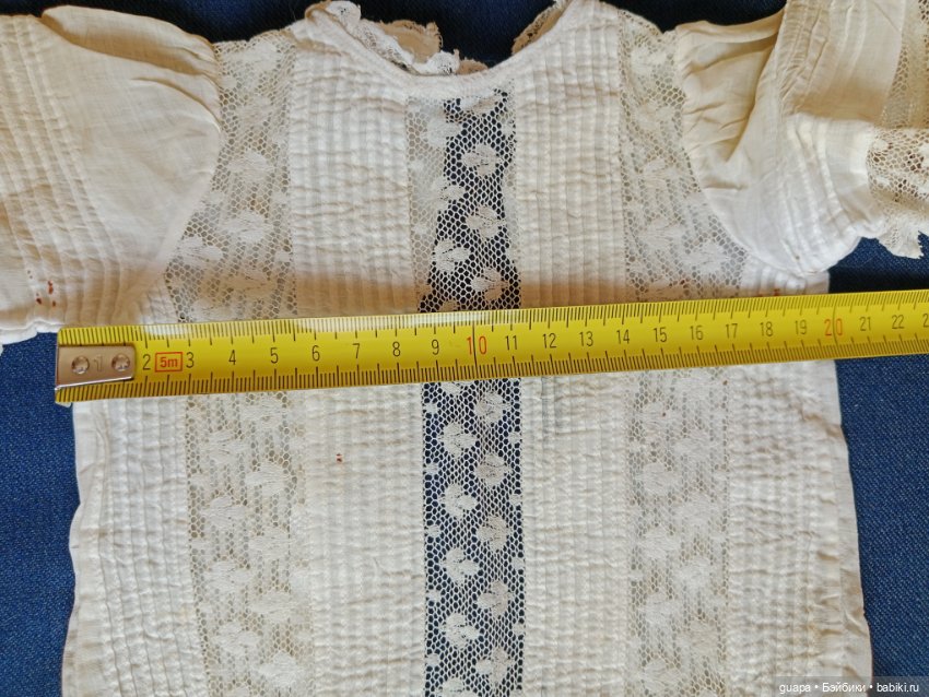 Антикварное фабричное платье для куклы 1 (фото 6)