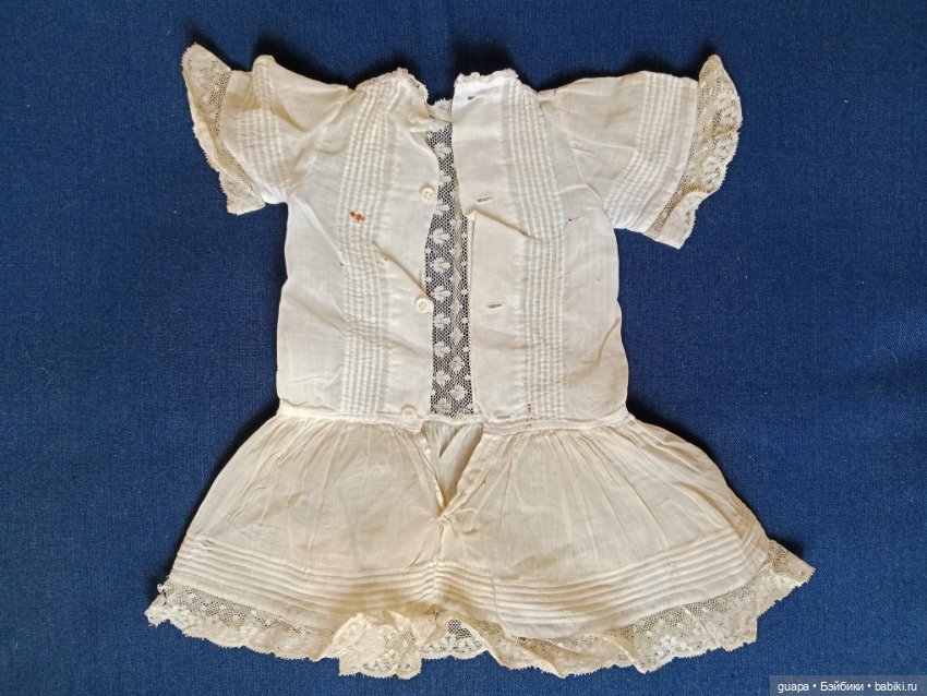 Антикварное фабричное платье для куклы 1 (фото 8)