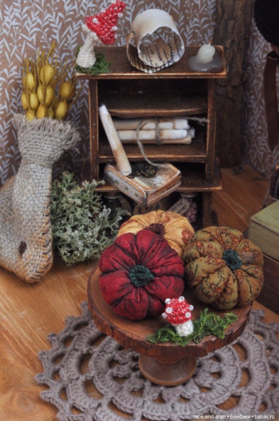 Тыквы для кукольной миниатюры. Декор Хэллоуин для кукол, румбокса (фото 3)