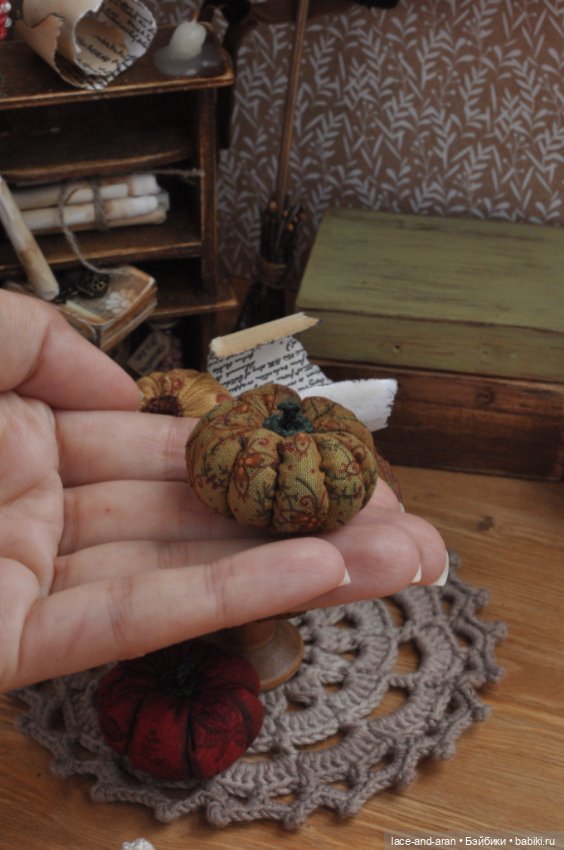 Тыквы для кукольной миниатюры. Декор Хэллоуин для кукол, румбокса (фото 2)