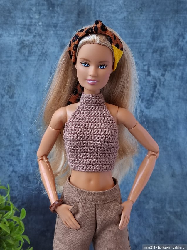 Мастер-класс по вязанию крючком топа и платья для Барби Barbie (фото 3)