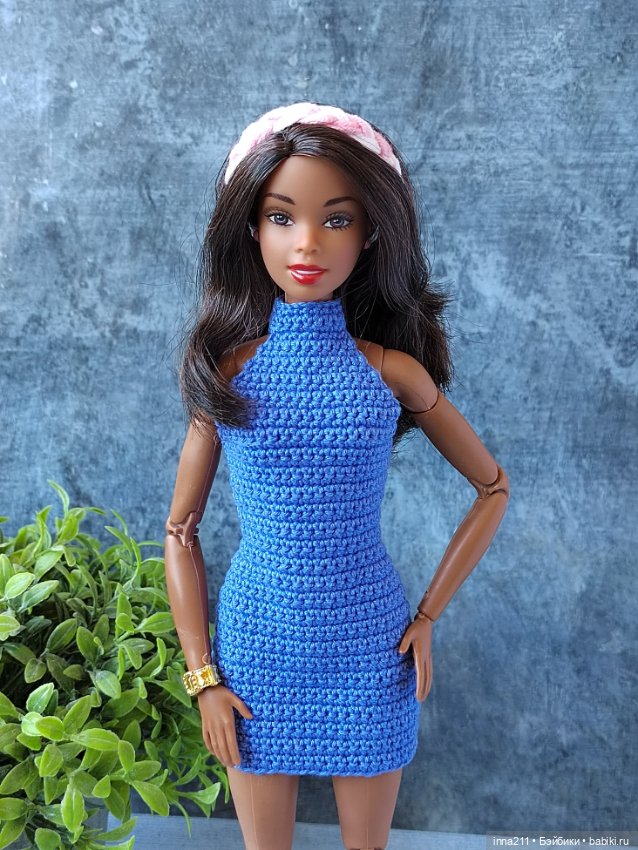 Мастер-класс по вязанию крючком топа и платья для Барби Barbie (фото 2)