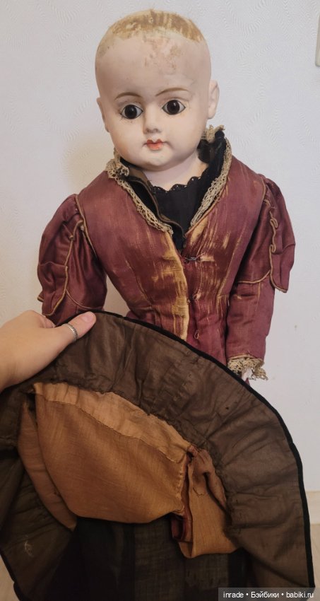 Невероятная ранняя антикварная кукла 1880-1890гг (фото 10)