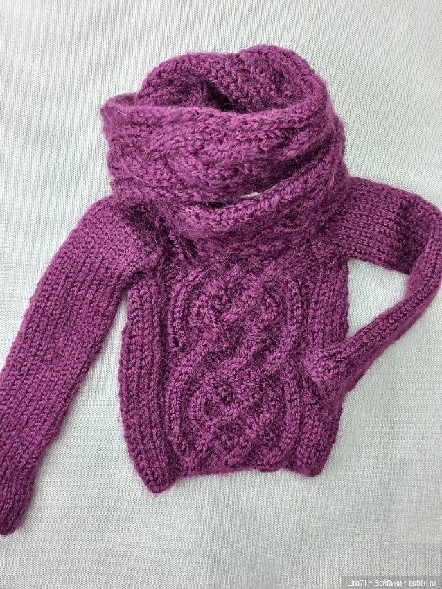 Джемпер и снуд для девочек 1/4