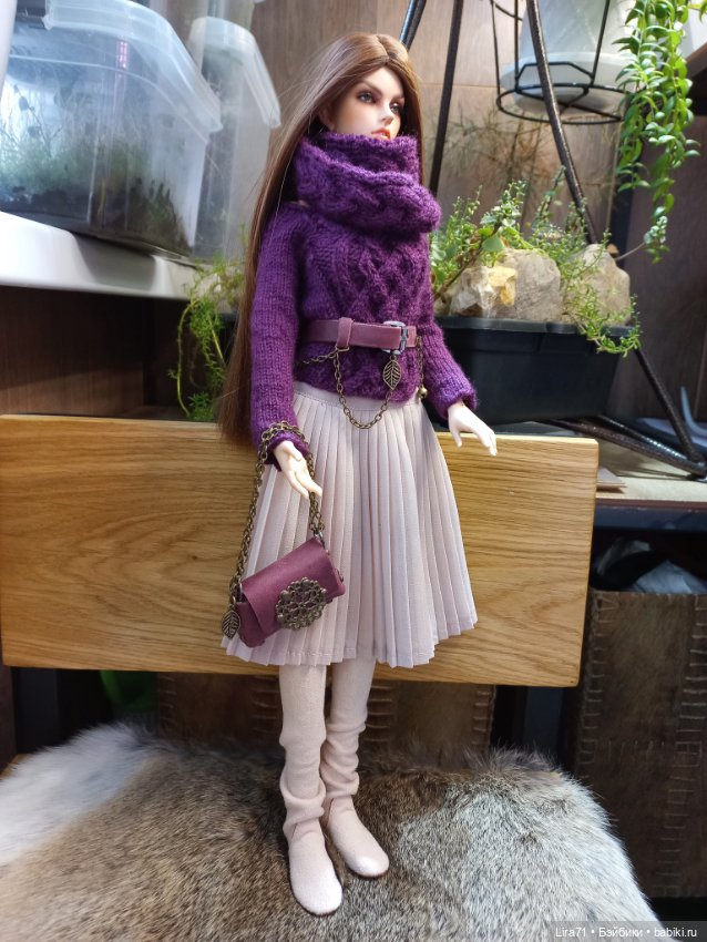 Джемпер и снуд для девочек 1/4