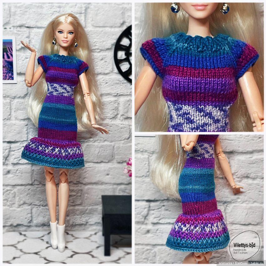 Вязаная одежда для барби — Одежда для кукол (фото 3)