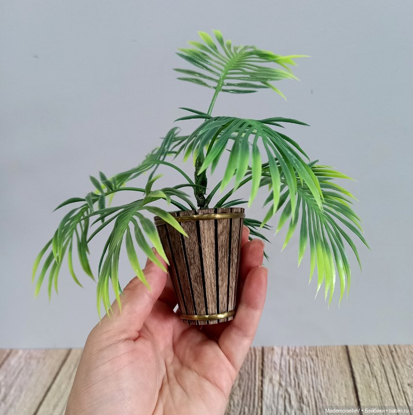Пальма в кадке — Миниатюра для кукол (фото 7)
