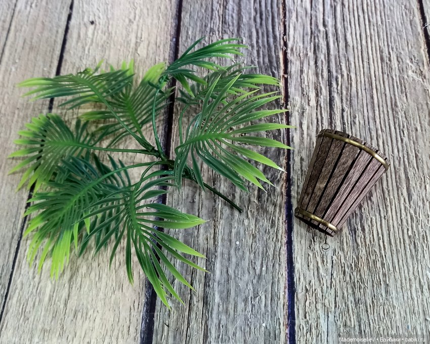 Пальма в кадке — Миниатюра для кукол (фото 8)