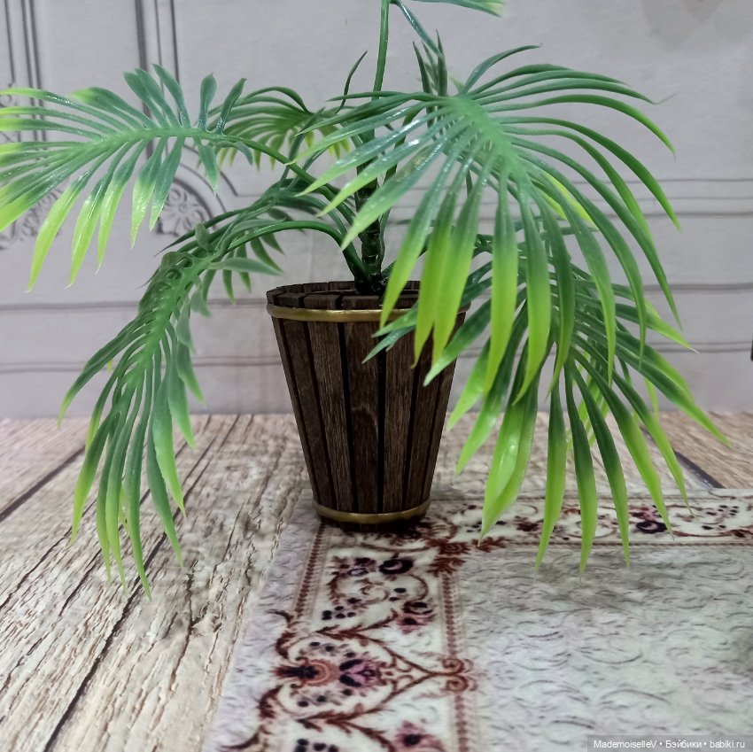 Пальма в кадке — Миниатюра для кукол (фото 6)