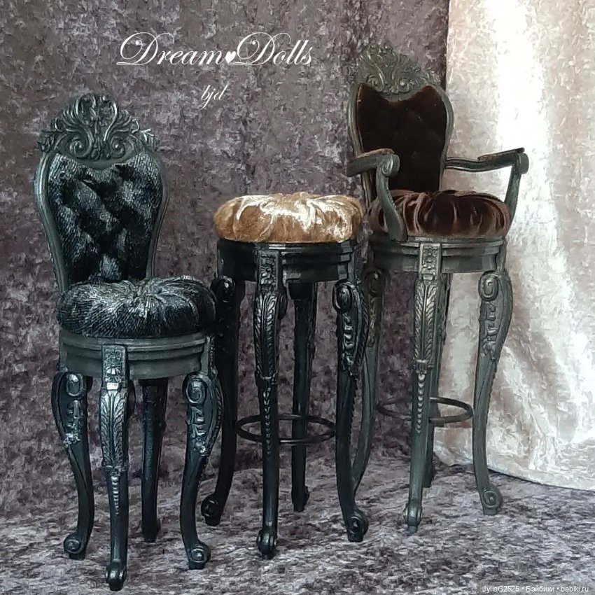 Барные кресла — Кукольная мебель (фото 4)