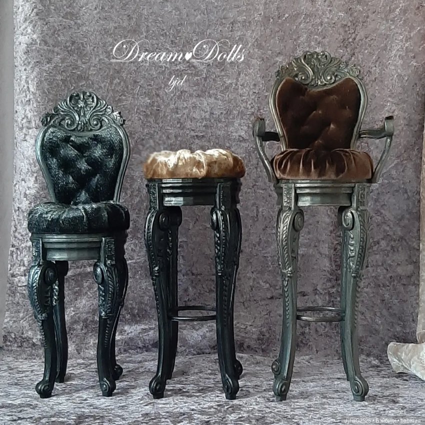 Барные кресла — Кукольная мебель (фото 5)